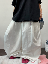950 コリアン / キーリング / パラシュート 🤍 バルーンオーバーパラシュートパンツ 🐝💚🖤🤍 - 4カラーズ