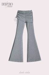 Liiv short-sleeve cap training shirring pants set (REGULAR PANTS)
