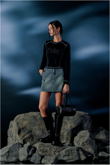 ODSD Cut-off Cover Stitch Semi-Crop T-shirt