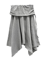 Folding Unbalanced Flare Midi Skirt