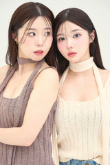 ネックタイニットキャミソール / necktie knit camisole