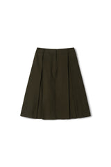 Page pintuck skirt_khaki