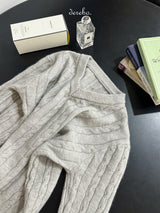 Cozy VネックプルオーバーロングスリーブVニットウェア