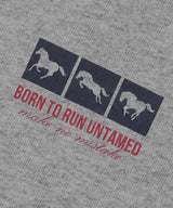 ホースボックスクロップドTシャツ - グレー