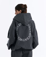 BACK ROUND WINDBREAKER (Black, Charcoal)
