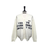 Ivory Lettering Cardigan