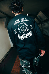 LIVE LIKE HONEY BADGER LONG-SLEEVE WHITE