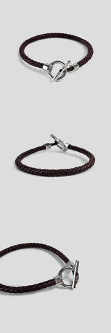 CHUBASCO HOOK LEATHER BRACELET DARK BROWN CHL02