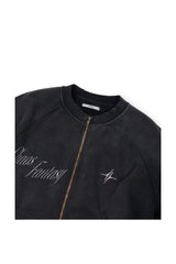 SIGNATURE LOGO ZIPPER SWEAT (BLACK)