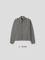 Layered Fall Cropped Check Shirt 3COLOR