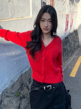 RABBIT ANGORA KNIT CARDIGAN