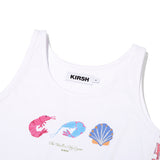 HIGH SPAN GRAPHIC POINT SLEEVELESS [WHITE]