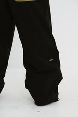 OPEN 4 POCKET WIDE TRACK PANTS BLACK / CORDUROY BEIGE
