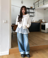 Kathy See-Through Frill Skirt
