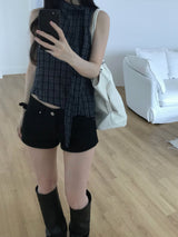 Check halter top (2 colors)
