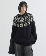 Nordic snow flake knit