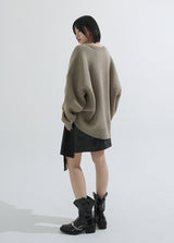 Lettering oversize heavy knit