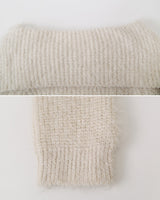 Fine Boucle Off Shoulder Loose Knit (5color)