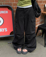 [ORIGINAL] Dori Cargo Pintuck Cotton Pants