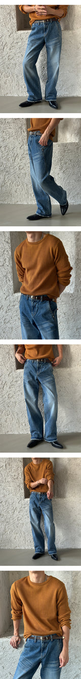 [F/W Golgi wool round neck knit(4color)