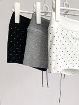 Bear dot banding casual short pants