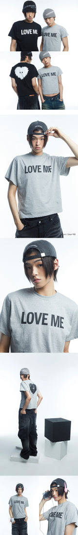 LOVE ME ハーフTシャツ GREY