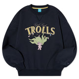 TROLLS VINTAGE グラフィックナッピングスウェットシャツ - NAVY