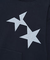 TWIN STAR APPLIQUE HOODIE GREY(CV2FFUM401A)