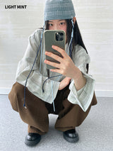 (UNISEX) ウールストックシアーサッカーシャツ