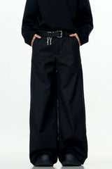 Draped Relaxed Dress Trousers