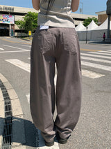 CURVED TUCK BALLOON PANTS (2C)