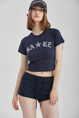 ブークレクロップドTシャツ