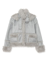 REVERSIBLE SHEARLING JACKET(BLUE)