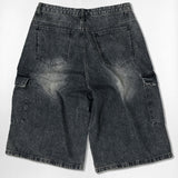 Usual Washing Bermuda Cargo Denim Pants - 5COLOR