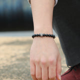 SVB-307 Onyx Raw Stone Bracelet 8mm