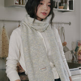 Bubble Boucle Knit Muffler (Blue Lemon)