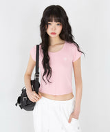 ステッチラインクロップハーフTシャツ [4color]