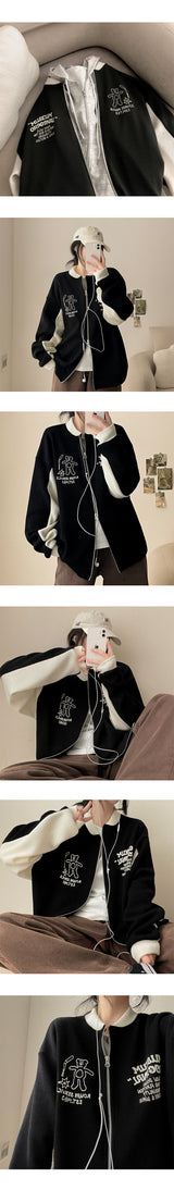 Paul New Boxy Bear Color Two Way Knit Cardigan