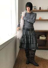 ドロップストラップ長袖Tシャツ
