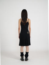 PLEATS MIDI ONE-PIECE (BLACK)