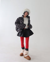 Quilting Padding Flare Miniskirt