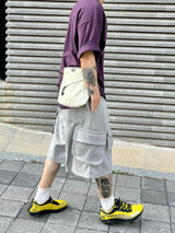 Scull cargo sweat bermuda pants 2C