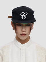 6crayon ピルボックス帽 キャップ（ダークネイビーNAVY）