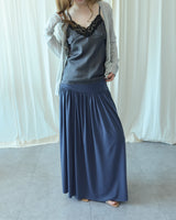 MELLOW SHIRRING LONG SKIRT