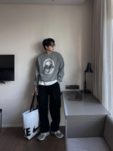 LMN Pigment SANFRAN Circle Printed Sweatshirt (5 colors)