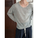[Unisex] リネンカッティングサマーニット(4color)