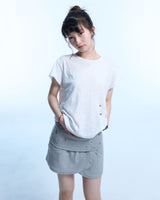 Grunge Claw Leopard Eyelet Tee - White