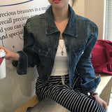 [BELLIDE MADE] cropped denim short jacket