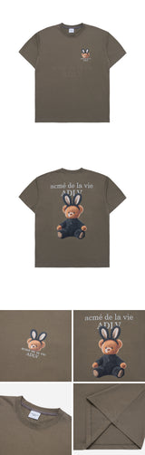 [24SS] RABBIT BEAR DOLL LOGO SHORT SLEEVE T-SHIRT COCOA