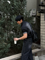 Ever snap muscle-fit denim shirt